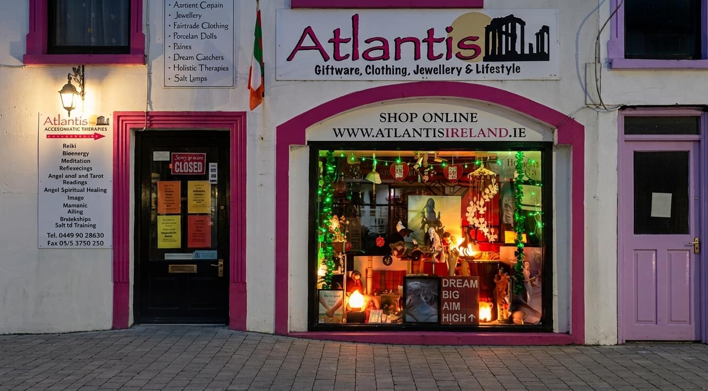 The Atlantis shopfront on Linenhall Street, Castlebar